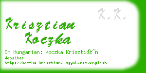 krisztian koczka business card